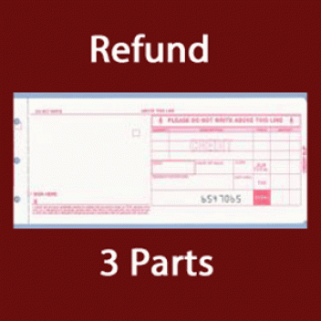 refund slips standard size3 part
