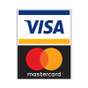 Decal sign for MasterCard Visa logo for window or door