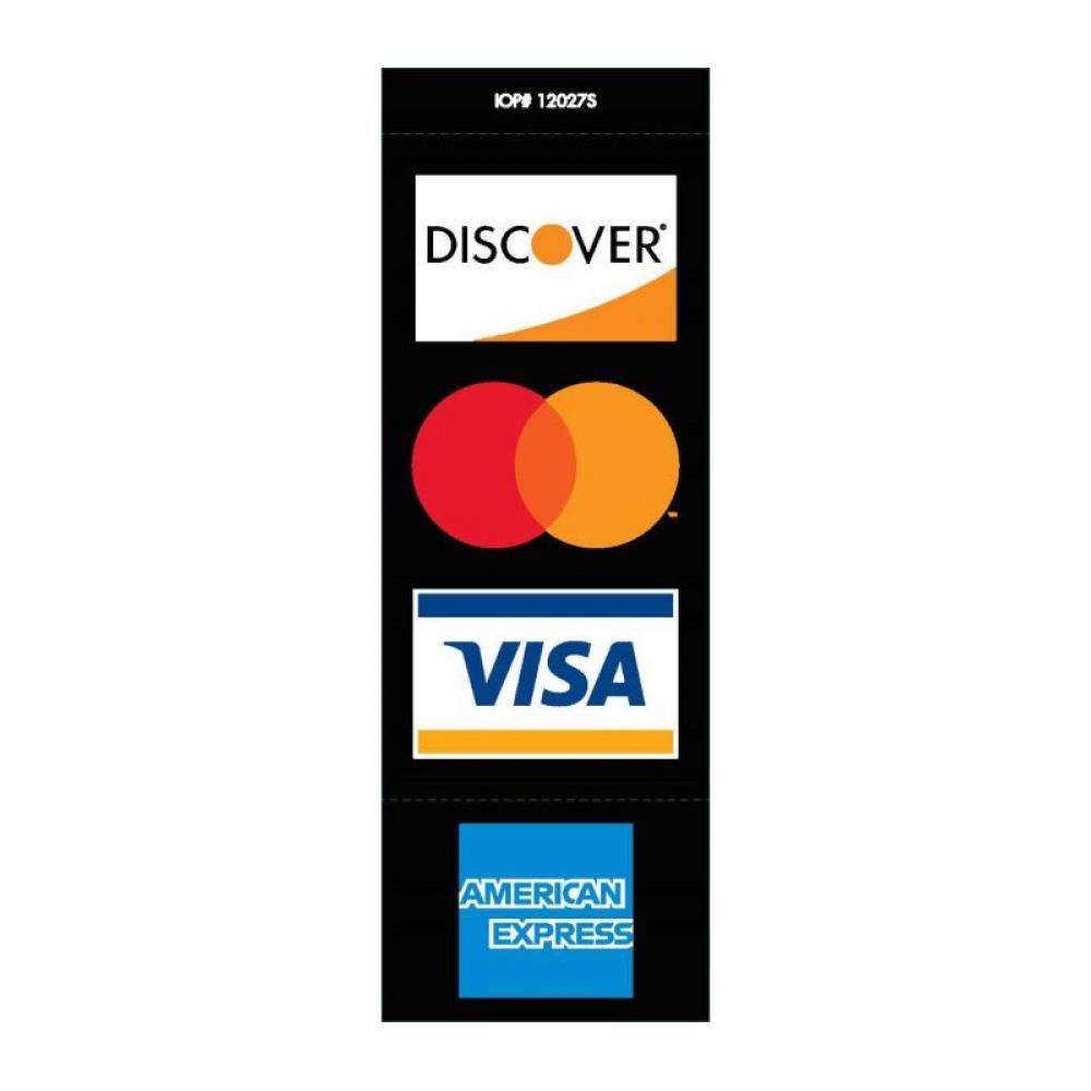 CREDIT CARD LOGO DECAL STICKERS Visa MasterCard Amex Express Retail Discover 